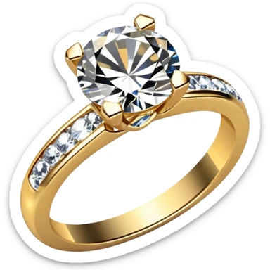 glitter diamond married ring sticker