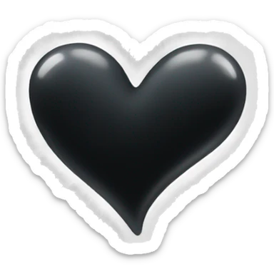 Black heart with white Sparks sticker