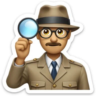 detective investigating a cap sticker