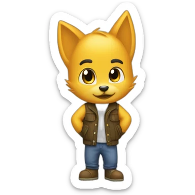tails as a skinhead sticker