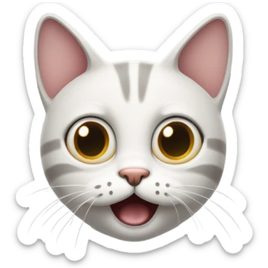 Cat looking dumb sticker