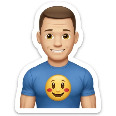 John cena emoji wearing t-shirt u can't c me sticker