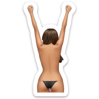 Tanga en una mujer sticker