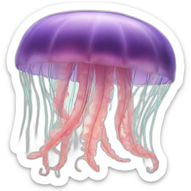 Back flipping jellyfish sticker