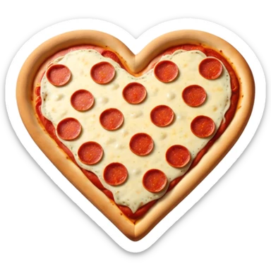 Pizza con forma de corazón  sticker