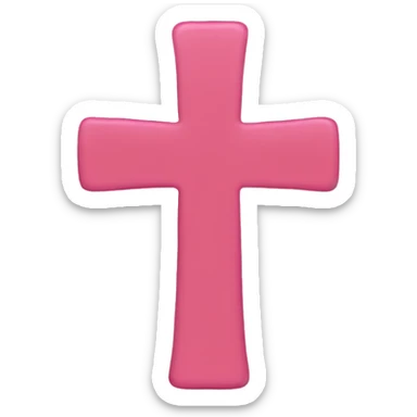 Pink cross emoji sticker