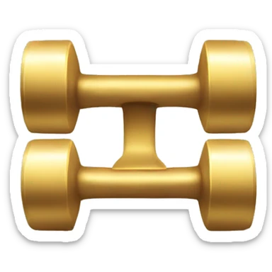 gold dumbell sticker