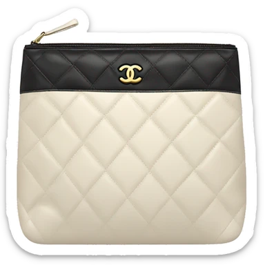 Light colored Chanel cosmetic bag  sticker