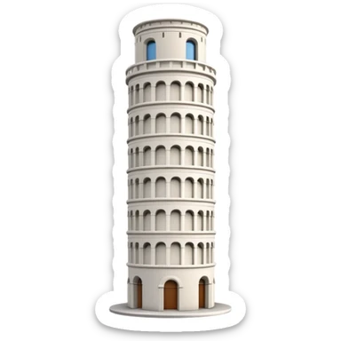 Leaning tower sticker