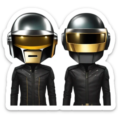 daft punk thomas bangalter guy man duo sticker