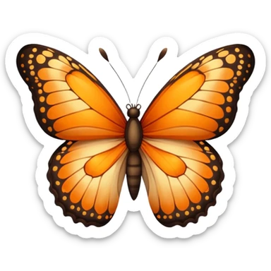 butterfly with leo print on the wings sticker