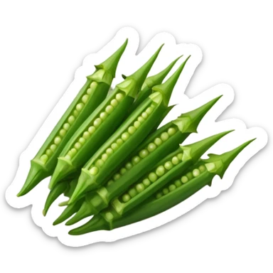 Plate of okra  sticker