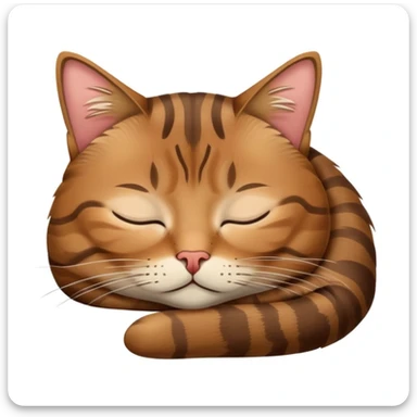 Chat marron tigre qui dort  sticker