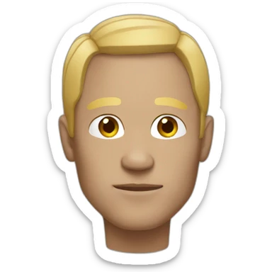 the head of a white person who looks like The Rock sticker