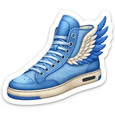 blue wing sneakers sticker