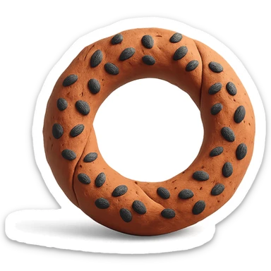 claymation style simit sticker