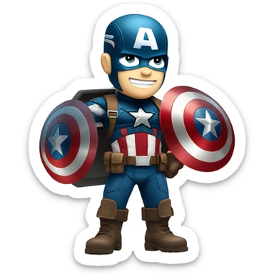Captain america standing with thumbs up sticker