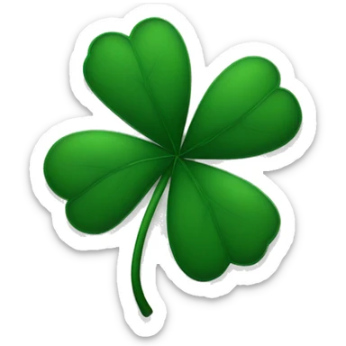 black 5 leaf clover sticker