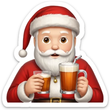 santa class tomando mate sticker