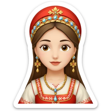 Girl Serbian orthodox folklore dancing sticker