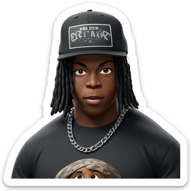 dark-skinned boy in black cap sticker