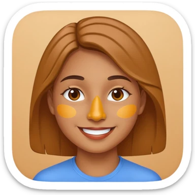 Paint on only nose, half body, ellipse shape face. sticker