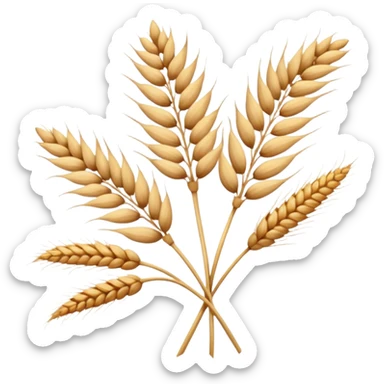 Dried flowers and wheat sticker