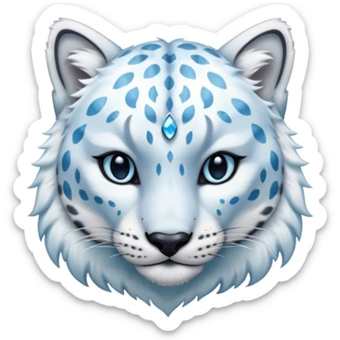 Shiny Snow-Leopard-Amaura-Arctic-Fox-fusion-hybrid… sticker