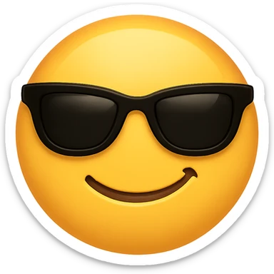 slay emoji with sunglasses sticker