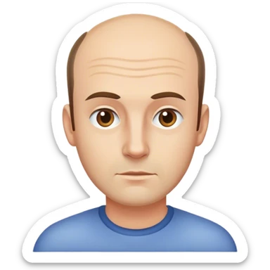 Man with receding hairline sticker