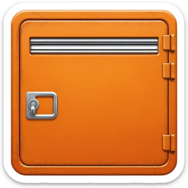 locker orange sticker