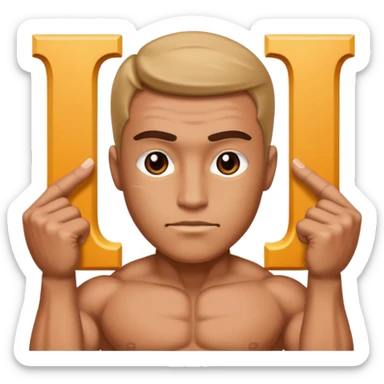 sensei Posing as the letter H sticker