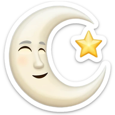 half moon sticker