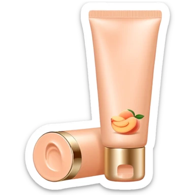pale peach skincare tube sticker