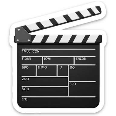 “movie clapperboard mid-snap sticker
