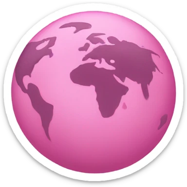 Pink earth sticker
