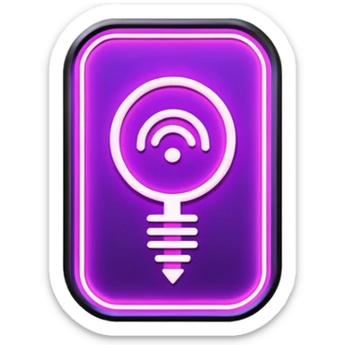 **Prompt for image generation:**    *"Purple geotag, glowing neon sign, abstract background, futuristic style, digital art, vibrant colors., lighting,  sticker