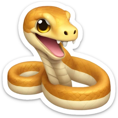 Cute snake with arms and legs sticker
