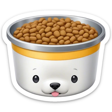 dog food bowl sticker
