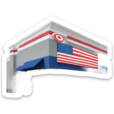 A store in America named target patriotic sticker