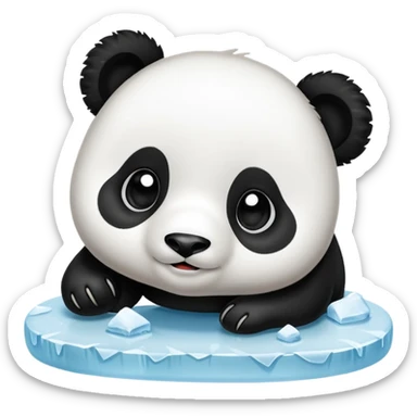 baby panda sliding sticker