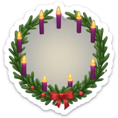 Advent wreath sticker