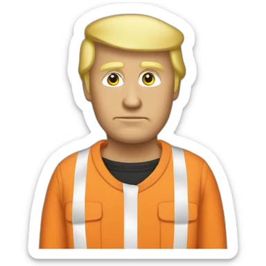 Donald trump jail jumpsuit sticker
