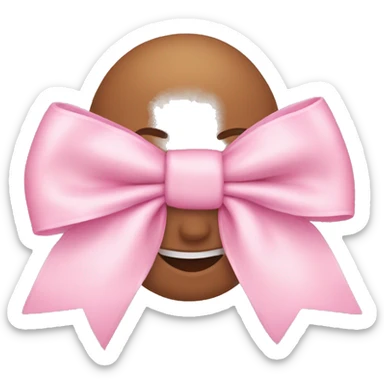 Baby pink bow sticker