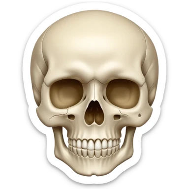 Generate an emoji with a human skull sticker
