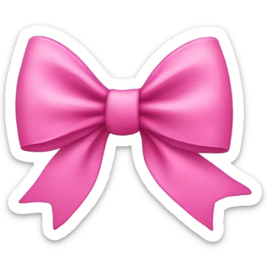 Pink bow sticker