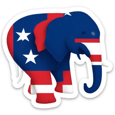 thailand flag with elephant sticker