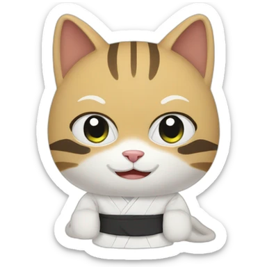 cat judo  sticker