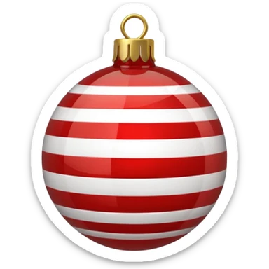 A Red Striped Ornament sticker