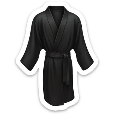 Black silk robe  sticker